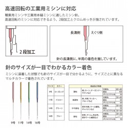 洋裁 ミシン 替え針 / Tulip(チューリップ) 工業用ミシン針 DB×1型