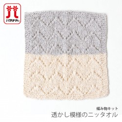 編み物 キット 毛糸 Hamanaka(ハマナカ) 透かし模様のニッタオルキット