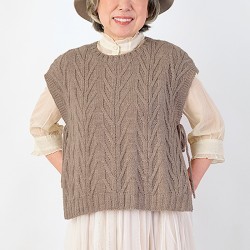 編み物 キット 毛糸 Hamanaka(ハマナカ) アメリーで編むサイドリボンのポンチョ風ベストキット