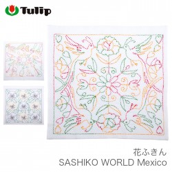 刺し子 キット / Tulip(チューリップ) 花ふきん SASHIKO WORLD Mexico